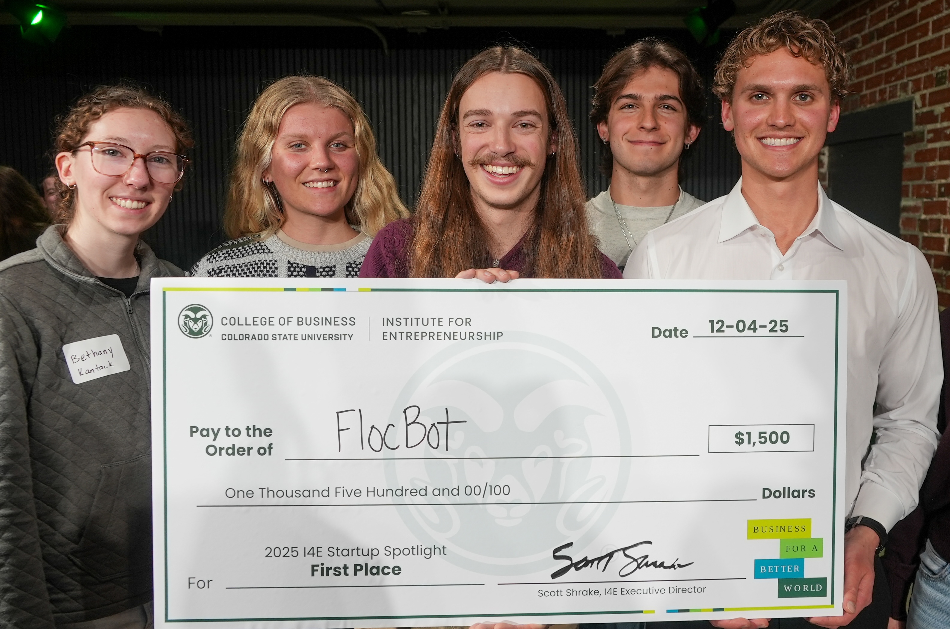 First Place — Startup Spotlight Elevator Pitch Competition